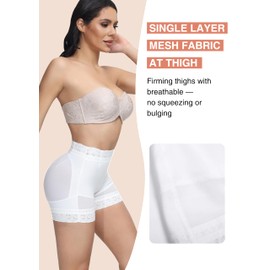 SHAPSHE shapewear shorts for women tummy control Panties Seamless Waist Slimmer butt lifter Body Shaper Underwear Fajas Colombianas Reductoras y Moldeadoras White