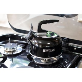 Valiant FIR559 1L Portable Camping Whistling Kettle-Black, Aluminium, 1 Liter