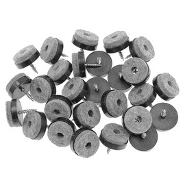 50pcs Felt Furniture Pads, Furniture Glide Screw-on Felt Pad Slider Floor Protector Furniture Pads for Hardwood Floors for Furniture Chair Table Sofa Leg Feet Floor Protectors (24mm, Black)