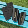 1 Pair Soccer Shin Guards with 6 Pairs Black Sleeves,