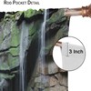 GoDazzling Forest Waterfall Blackout Windows Curtains, Rocky Waterfall to Pond