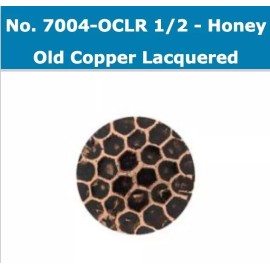 C.S. Osborne & Co. (100) Osborne 7004-OCLR 1/2-Honey Old Copper Lacquered Rolled-1/2" post X 7/16"