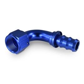Kraken Automotive - 12AN 90 Degree Push Lock/Push On Hose End Blue