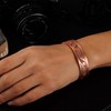 DEMMEX 3mm Thick Engraved Copper Bracelet for Men & Women