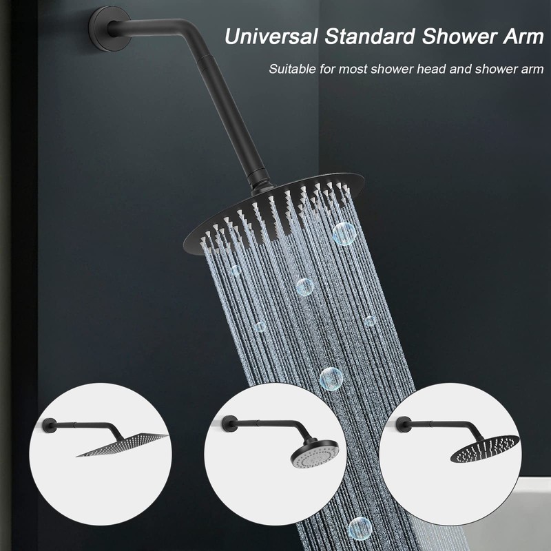 HarJue Shower Head Extension Arm, Shower Extender Water Outlet- Lowers