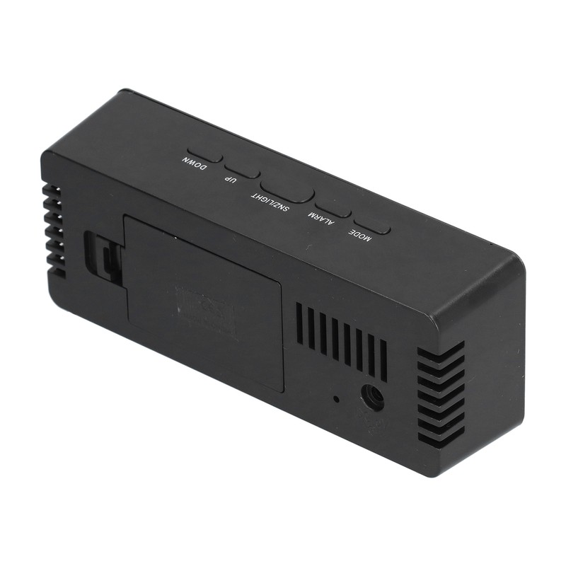 LED Mirror Alarm Clock Rectangular Digital Clock with Temperature Display