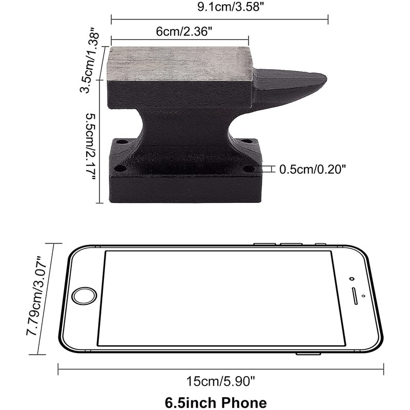 Iron Anvil, Blacksmith Anvil, Cast Iron Anvil Portable Rugged Cast