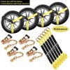 Trekassy 4 set Car Tie Down Straps with Chain Anchors