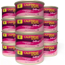 California Scents Spillproof Car Air Freshener, Coronado Cherry, 12 Packs