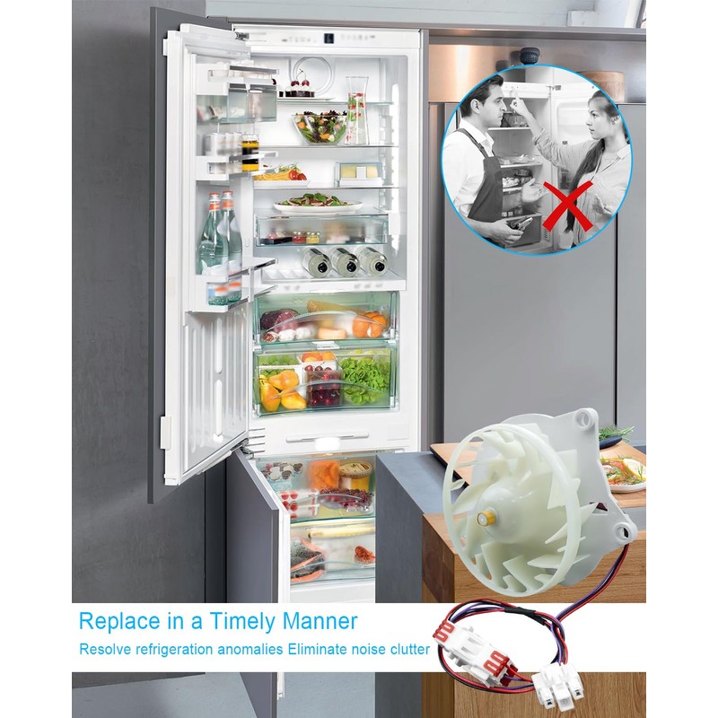 AUGREX EAU64824402 Refrigerator Evaporator Fan Motor Assembly DC Fit for