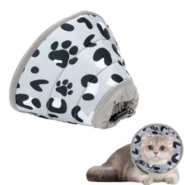 Weenwill Cat Cone Collar,Soft Cat cone to Stop Licking Adjustable Cat Recovery Collars Cones for After Surgery to Prevent Licking Biting Protect Wounds,for Puppies,Kittens(Grey,S)