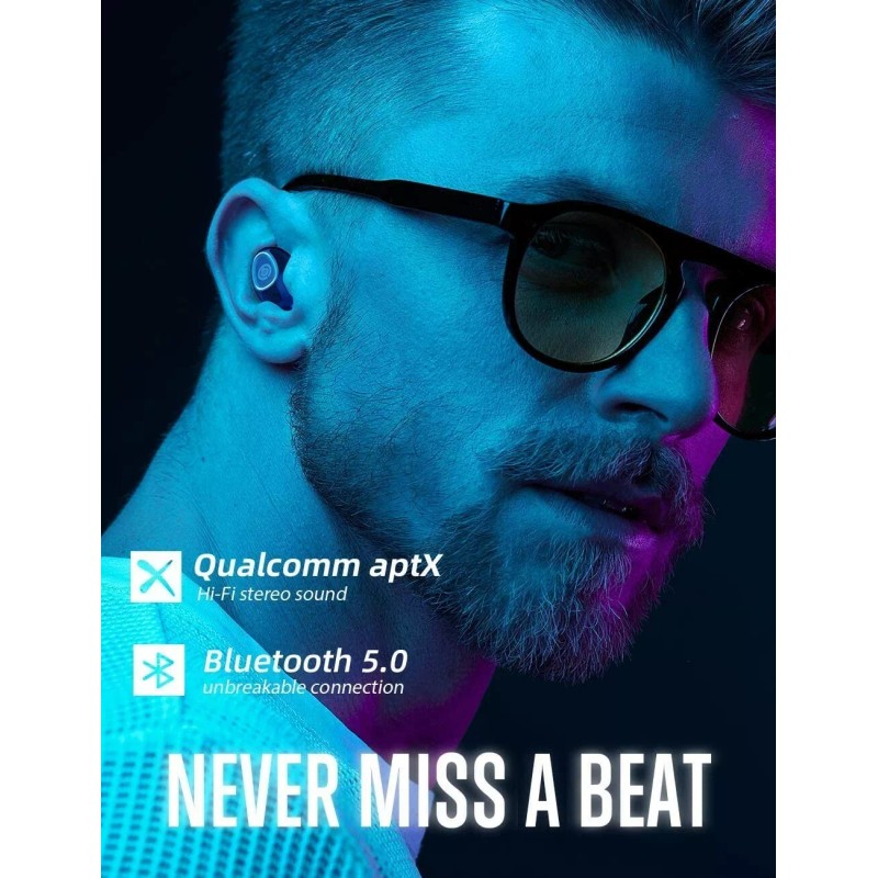 Cystereo Fusion wireless Earbuds Bluetooth 5.0 IPX7 Waterproof,USB