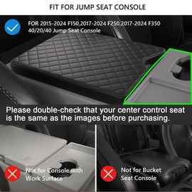 Areeyils Center Console Armrest Cover for 2015-2023 2024 2025 Ford F150 Accessories,2017-2022 F250 F350 F450 F550 2015-2025 with 40/20/40 Jump Seat, PU Leather Arm Rest Car Truck Accessories