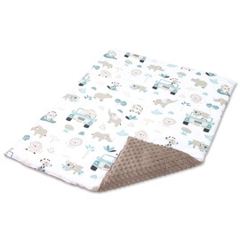 Pram Blanket Baby Winter Blanket with Plush Fabric 75 x 100 cm - Children's Blanket Cuddly Blanket Pram Blanket for Children Newborn Outdoor Baby Blanket Cuddly Blanket Africa