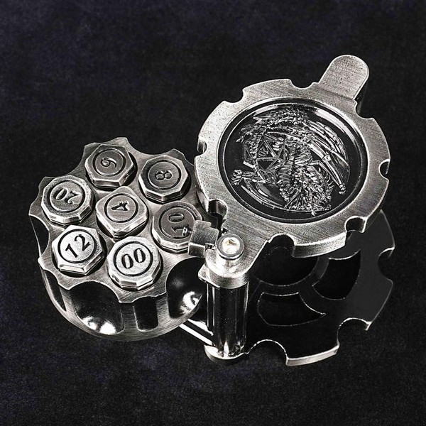 Bear Dice: Rotating Revolver Cylinder Container & 7 Cool Solid