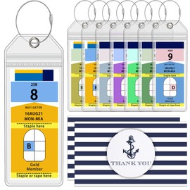 Cruise Luggage Tag Holders for Royal Caribbean & Celebrity Cruise 8 Packs, Fits All Royal Caribbean & Celebrity Cruise Line Ships & Tags for Cruises in 2024-2025