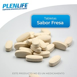 PLENLIFE Multivitaminas tabletas masticables  complejo B sabor fresa 60 u.                                                                            