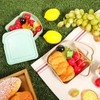 Toast-Shaped Sandwich Container, 2 Piece Plastic Storage Box for Lunch,