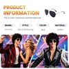 Gruee Hair Black Curly Wig + Glasses for Men Disco