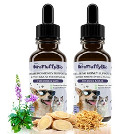 Kidney Support Gold for Dogs - Kidney Support Gold for Dogs - Supports Healthy Kidney Function, Fluid Balance, Energy Levels, Rehmannia, Dong Quai - Veterinarian-Formulated Herbal(60ml) - 2Pack