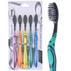 Advanced Oral Care Charcoal Toothbrush 5 Pack Soft Bamboo Bristle