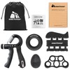 METEOR Essential Hand Grip Strengthener Kit (5-in-1) - Adjustable Gripster