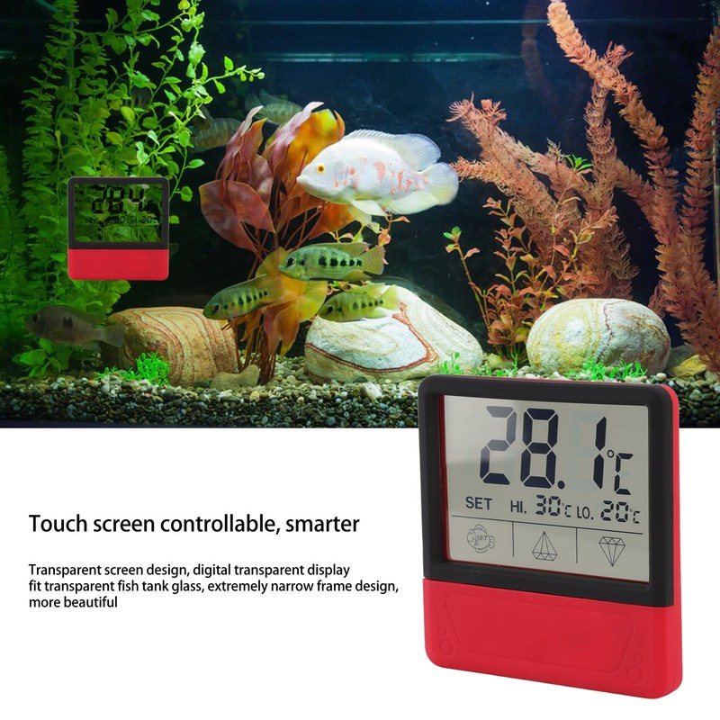 Digital Aquarium Thermometer High Accuracy High Temperature Alarm LED Fish