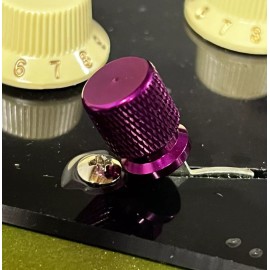 Kinnatone purple knurled Skirted Strat Or tele switch tip Knob  Charvel Schecter