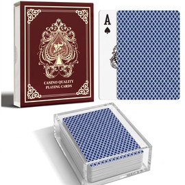 Ben KGT Waterproof Plastic Playing Cards, Poker Size Perfect for Family, Casino Games, Casual & Professional Play, Durable & Easy to Clean (KGT Poker bee Blue 1)