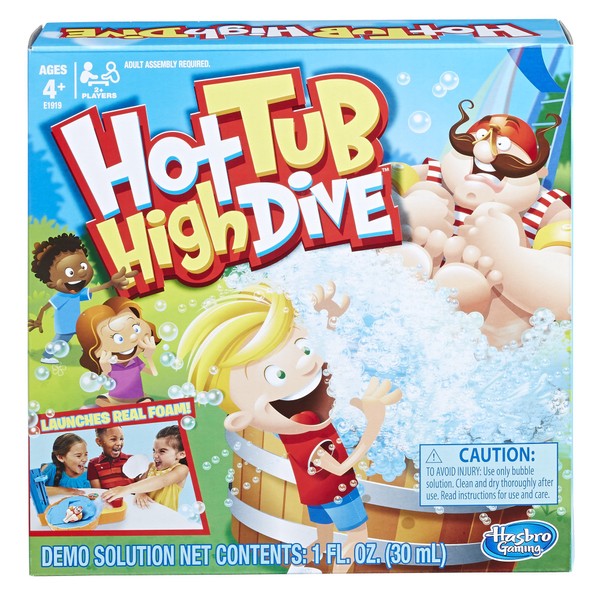 Hasbro Gaming Hot Tub High Dive Game With Bubbles For Kids Board Game For Boys and Girls Ages 4 and Up E1919