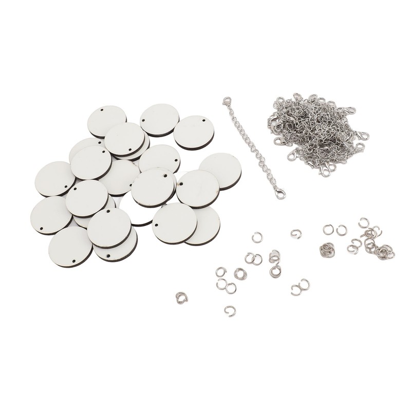 72Pcs Sublimation Keychain Blanks Bulk Set Double Sided Round DIY