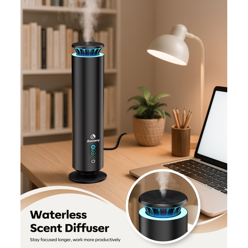 Waterless Scent Diffuser Kit,Scent Diffuser with 7 Lights and Breathing