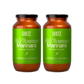 Sauz | Wild Rosemary Marinara (2 Jars) - Gluten-Free, Non-GMO, and 100% Delicious - Crafted in Small Batches for Michelin-Star Delight - Clean ingredients, 25 oz