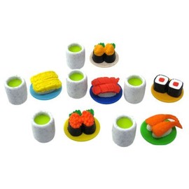 Iwako Japanese Erasers / Conveyor Belt Sushi 6pcs