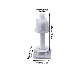 Toilet Lid Screw Plastic 6 Pcs Hinge Bolt Toilet Seat Repair Fits Most Toilet Seat