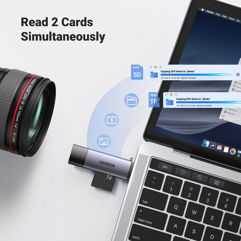 Ugreen Type-C and USB 3.0 SD TF Card Reader