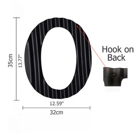 13.7" Metal Letters for Wall Decor, Corrugated Black Large 3D Letters, Decorative Farmhouse Hanging Alphabet Signs for Home Bedroom Office Wedding Party (O)