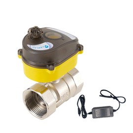 Electric Ball Valve 1 inch full bore ball valve, 24V actuator AC110V-230V power adapter and automatic return setting. Normally closed electric water valve DN25MM