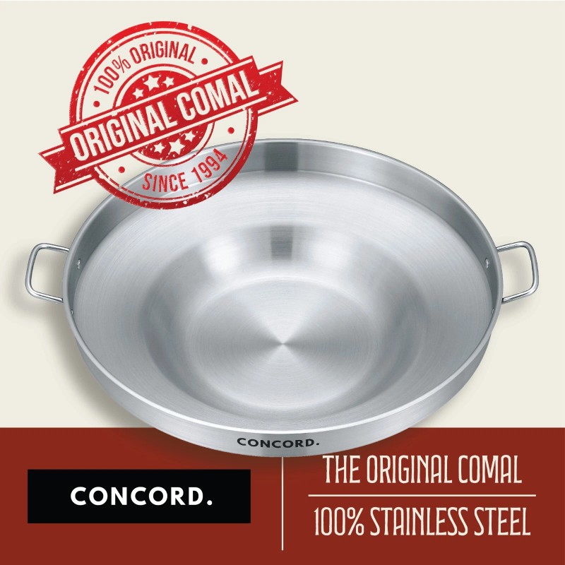 CONCORD Stainless Steel Comal Frying Bowl Cookware (22")