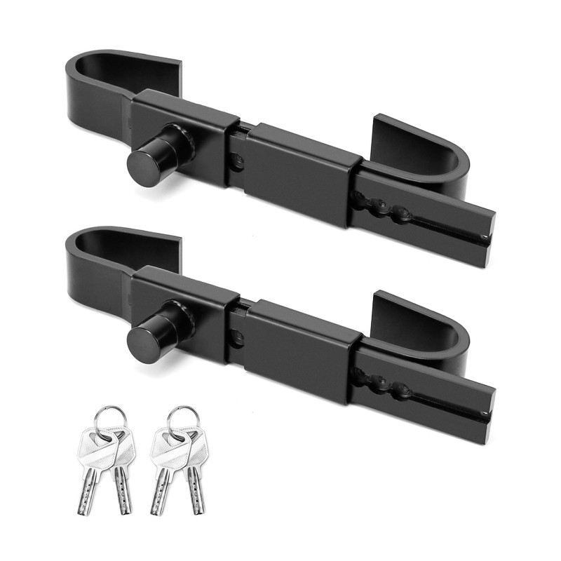 QWORK Shipping Container Lock, 2 Pack 9.8" to 17.3" Adjustable
