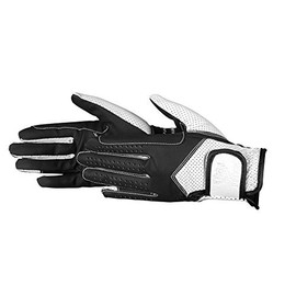 PFIFF Women's Riding Gloves Two Tone Gloves, Womens, 102302-61-XS, black/white, XS