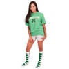 Chrissy's Socks Women's Argyle Knee High Socks 7-11 White/Green/Black