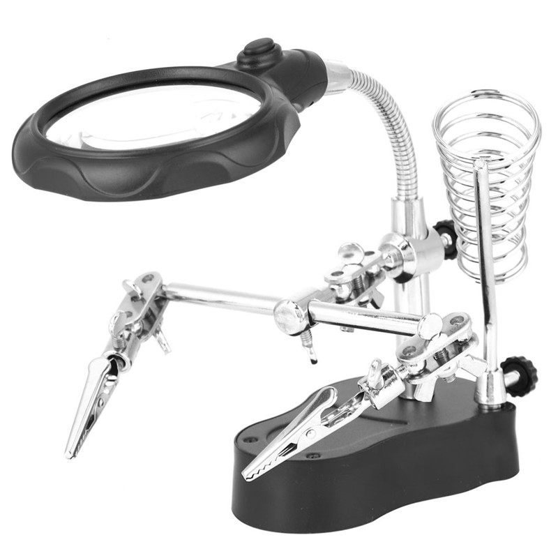 Helping Hand Repair Stand Magnifying Glass Auxiliary Clip Clamp with