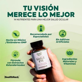 Vitaminas Ojos Luteína Cápsulas Apoyo Visual Diario Adultos Zanahoria Arándano Azul Minerales Fácil Tomar Health Hack
