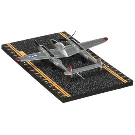 Hot Wings Planes P-38 Lightning with Connectible Runway Die Cast Plane, Grey Die Cast Plane in Aviation Museums Nationwide