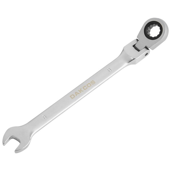 DAKCOS Flexible Head Ratchet Combination Wrench Spanner 8mm Chrome Vanadium Steel