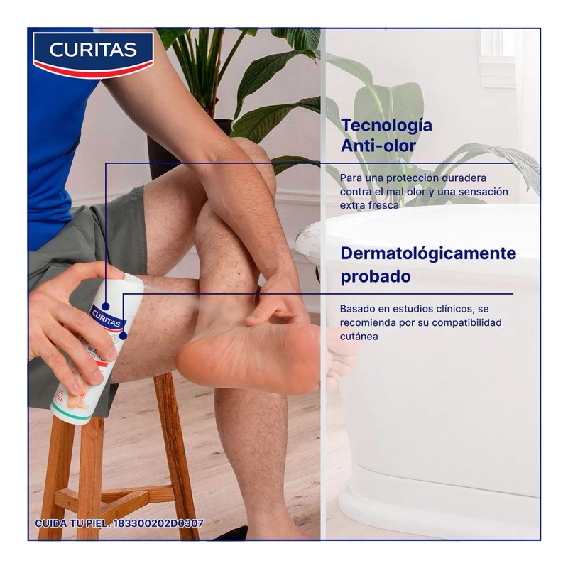 Desodorante Para Pies Curitas Fresh Active 2 En 1 Deo