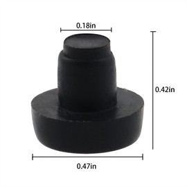 Caishun 30PCS Black Rubber Grip Cabinet Bumper Glass Table Buffer Patio Table Spacers Furniture Table Anti Slip Pad for 1/4 Inch Hole