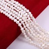 2 Strands Natural Pearl, Natural Freshwater Cultured Pearls 7-8 mm