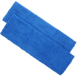 GLEAVI Mop Replacement Pads 2 Pcs Coral Fleece Mop Cloth Thickener Flat Mop Cross Head Blue